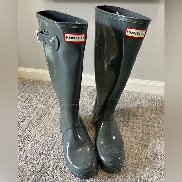 Hunter Tall Rain Boots Women - high gloss gray (graphite) - Picture 4 of 7